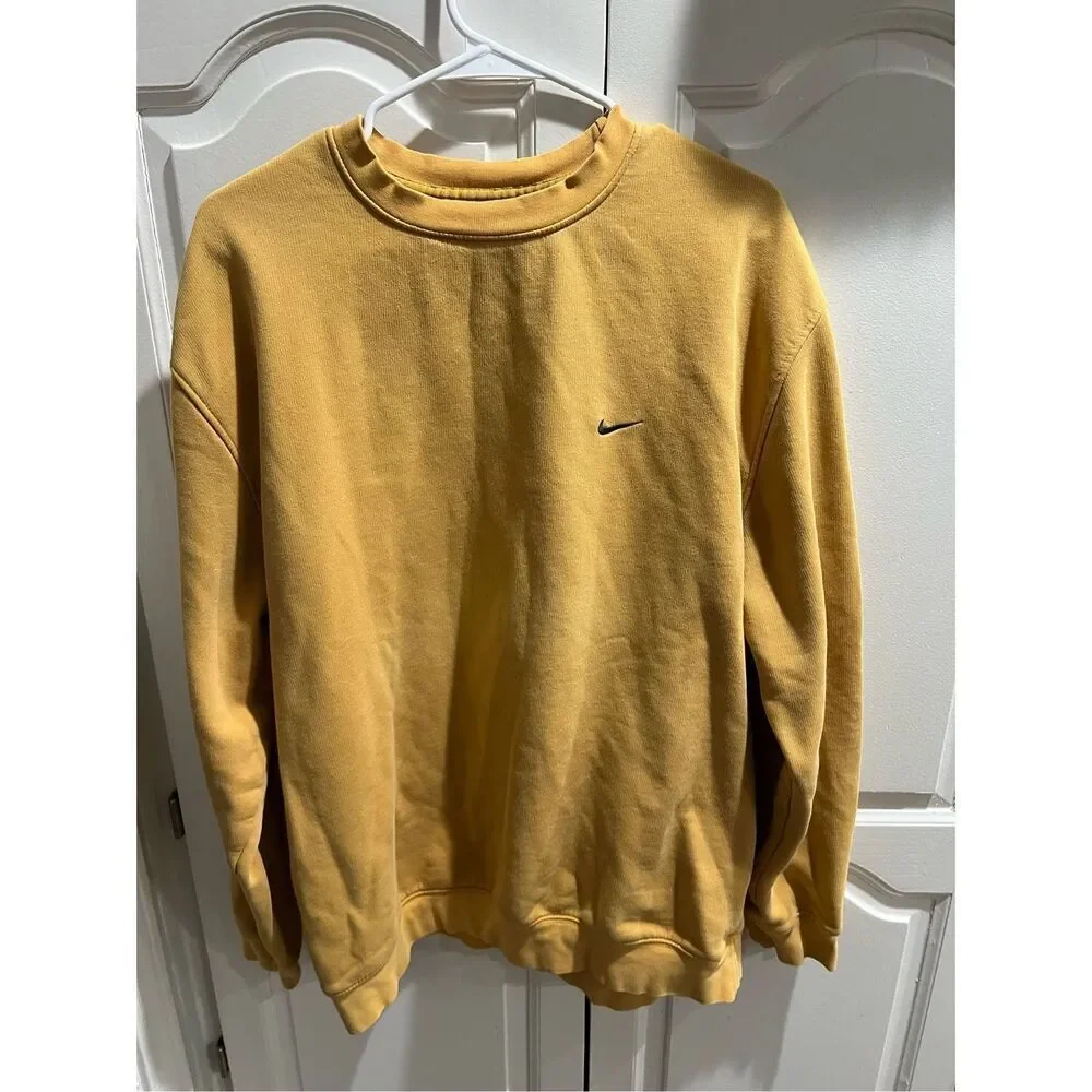 Vintage NIKE Crewneck Sweater Mustard Yellow Size XL